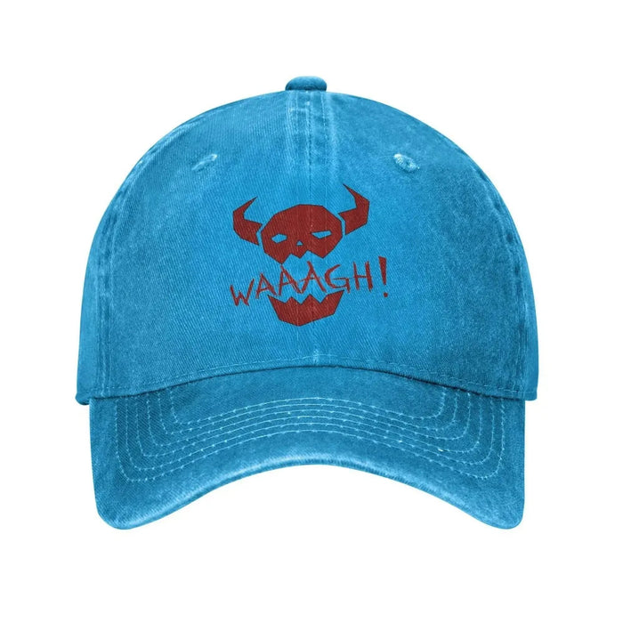 Wholesale Warhammer WAAAGH Orc Print Washed Retro Baseball Cap Adjustable Gaming Accessory