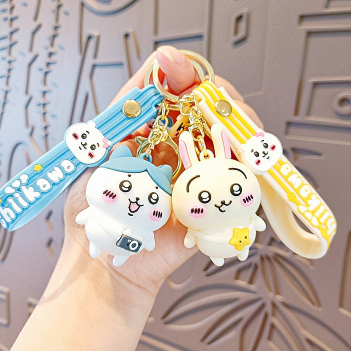 Wholesale   Cartoon Keychain Couple School Bag Pendant Car Key Chain Accessories