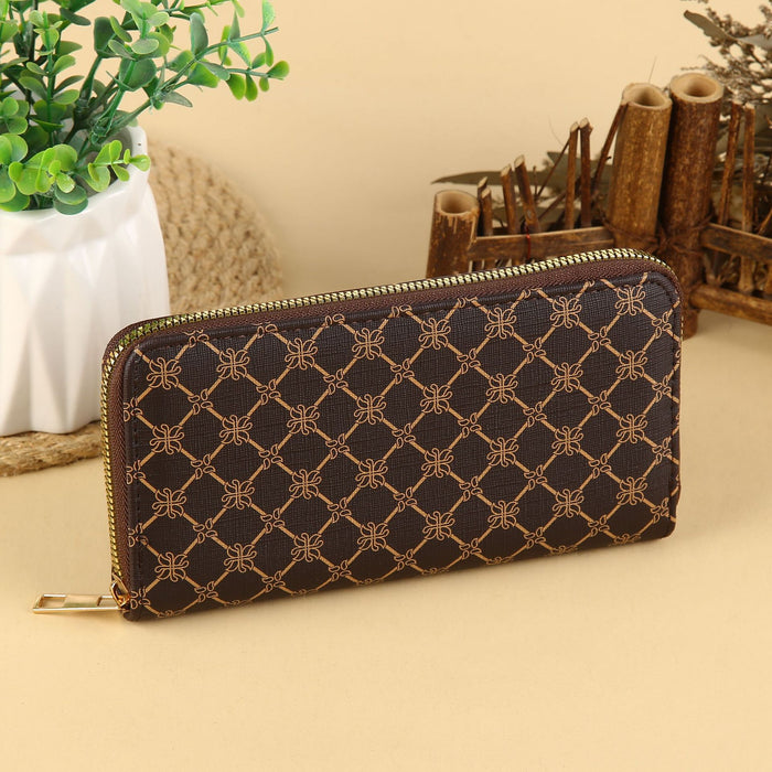 Wholesale Urban Casual PU Leather Long Wallet with Card Slots and Phone Pocket MOQ≥3