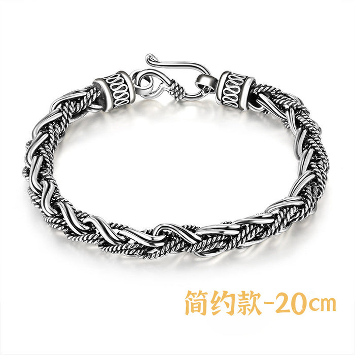 Wholesale Vintage vintage handmade woven striped chain bracelet