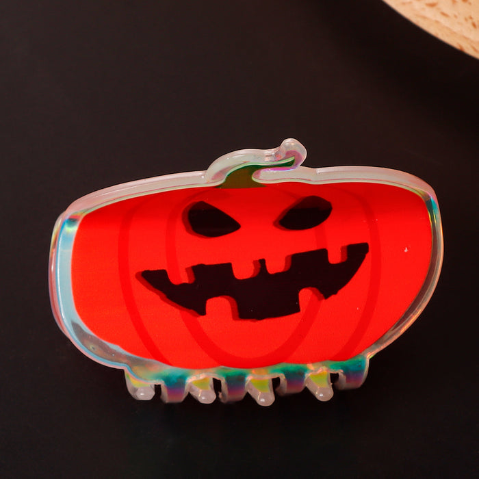 Wholesale  Pumpkin Ghost Laser Effect Printed Clip Shark Clip Hair Accessory