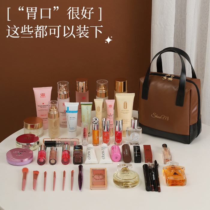Wholesale Makeup bag with large capacity and portable skincare storage for travel