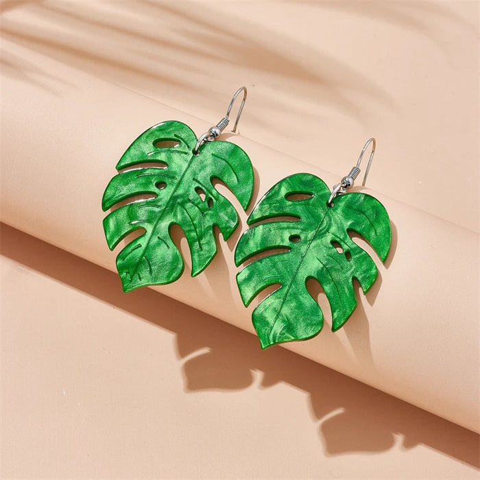 Wholesale Coconut Tree Pineapple Palm Leaf Acrylic Cartoon Earrings JDC-ES-JiaYi009