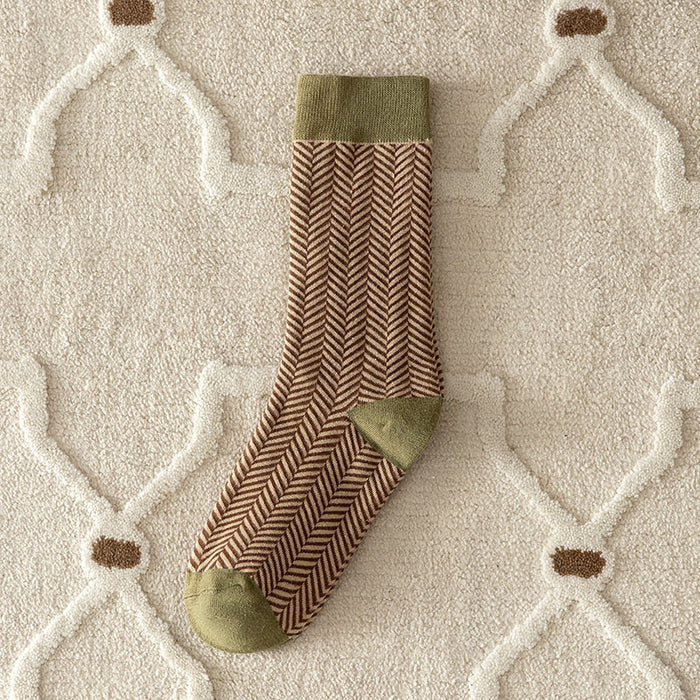Wholesale Thick socks, mid tube stacking socks, thick retro cotton socks