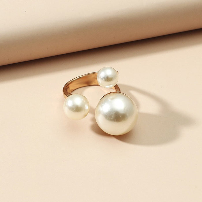 Wholesale Fashionable imitation pearl ring, simple and trendy