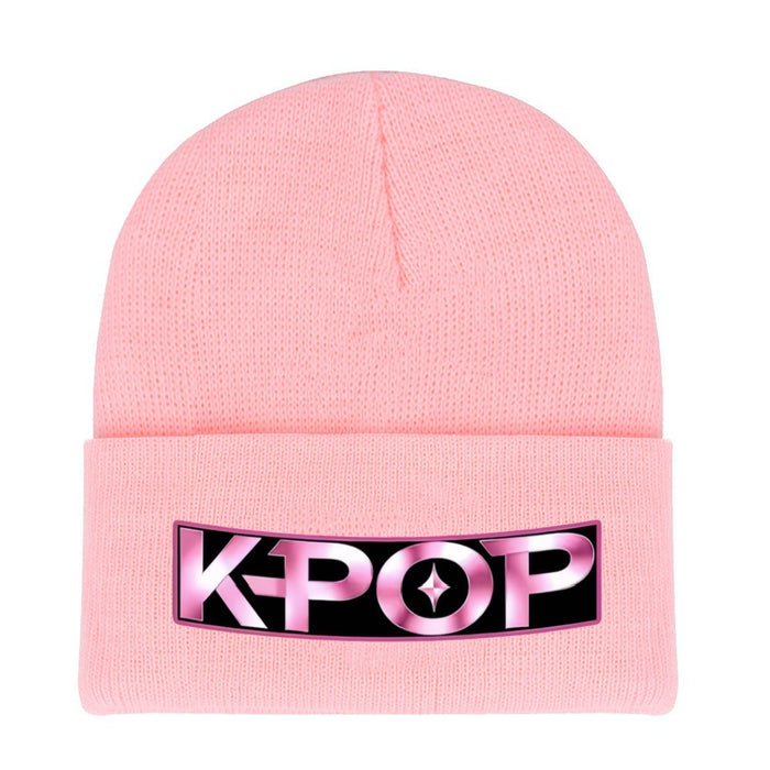 Wholesale Kpop style cartoon knitted hat beanie outdoor warm hat