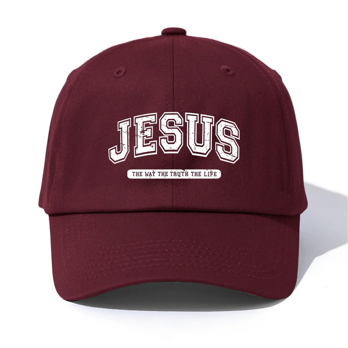 Wholesale Jesus Print Washed Baseball Cap Adjustable Curved Brim Summer Hat Fashion Accessory For Boutique Resale