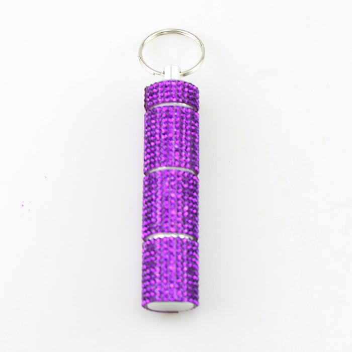 Wholesale Rhinestone Studded White 3 Compartment Pill Organizer Fashion Accessory Gift