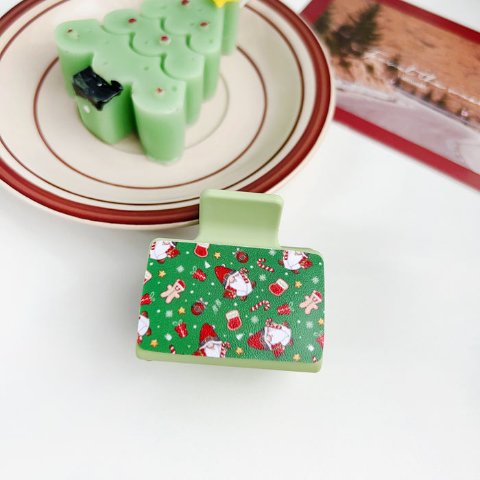 Wholesale Christmas plastic clip patch hair clip dopamine small fresh  atmosphere shark clip hair accessories