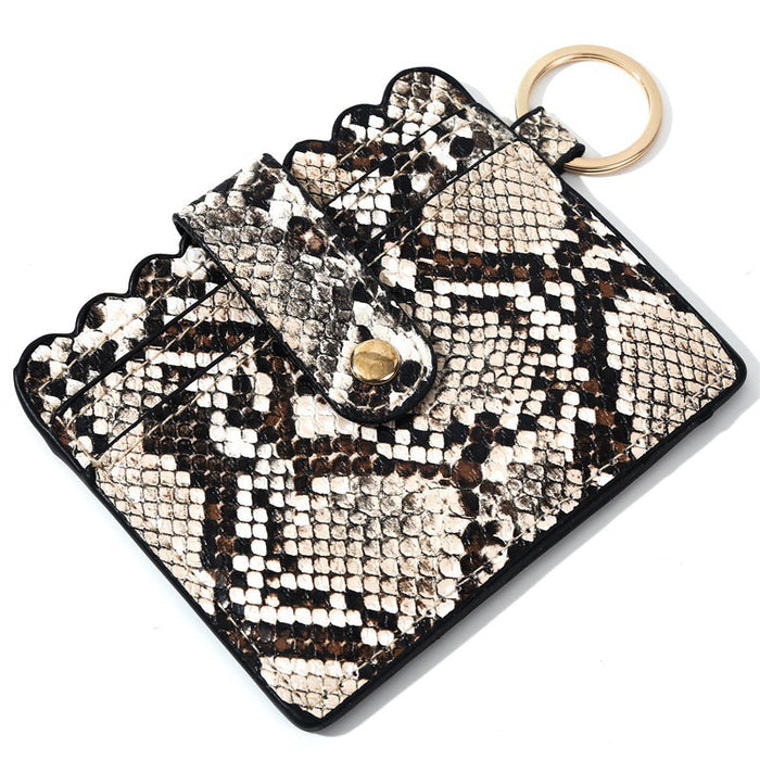 Wholesale PU Leather Card Holder Keychain JDC-KC-JinHan001