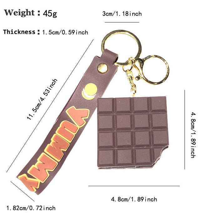 Wholesale Biscuit keychain school bag pendant cute creative couple bag pendant