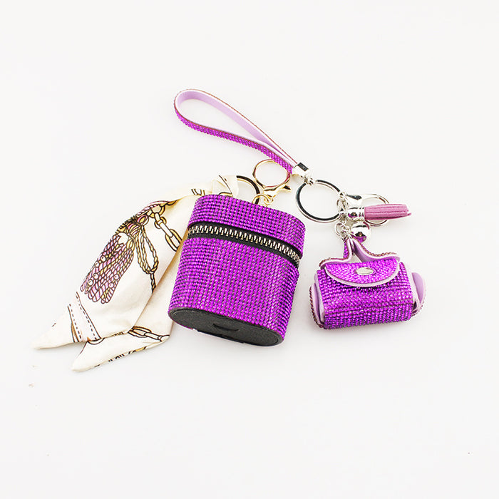 Wholesale Trendy White PU Pouch For Bluetooth Earphones Coins And Keys Decorative Resale