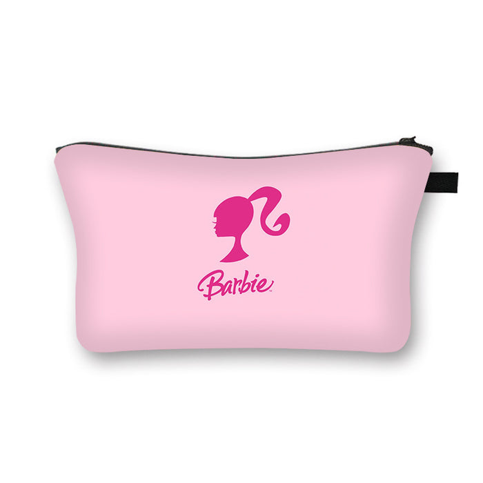 Wholesale Pink Princess Cosmetic Bag Kids Cosmetic Bag Portable Polyester Storage Bag JDC-CB-YiLan001