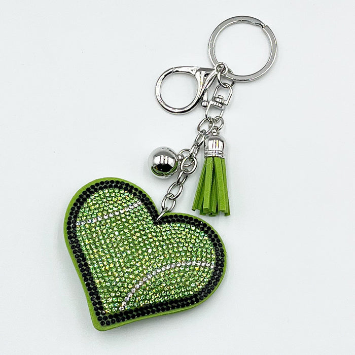 Wholesale Rhinestone Heart Sports Ball Rhinestone Keychain