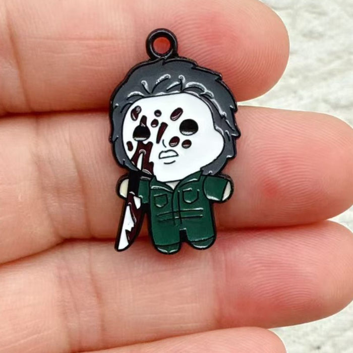 Wholesale 10pcs  Series Monster DIY Alloy Drip Pendant Keychain Earrings Bag Charm