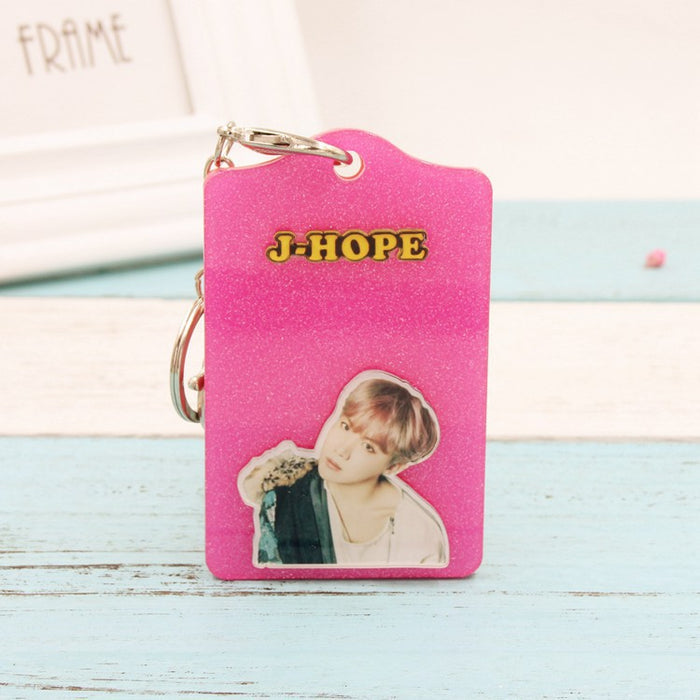 Wholesale Ticket Holder Acrylic Card Holder Keychain JDC-KC-HanTian007