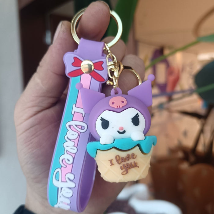 Wholesale Silicone Cartoon Doll Keychain JDC-KC-YiChang011