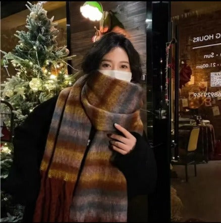 Wholesale New Mirad Imitation Cashmere Plaid Scarf for Women in Winter High-end and Versatile Shawl Thick and Warm Scarf JDC-SF-MC005