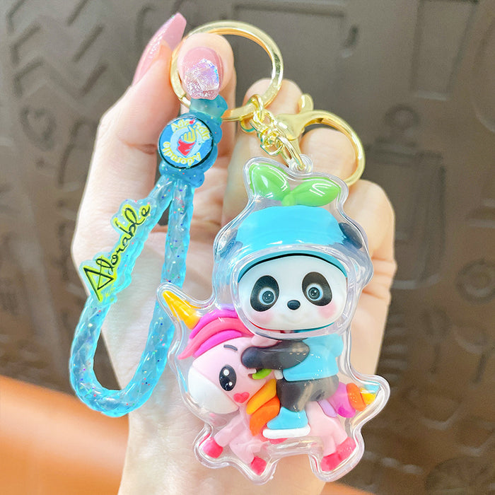 Wholesale Acrylic Shell Panda Keychain JDC-KC-YanG049