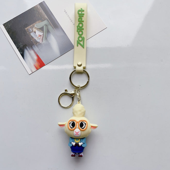 Wholesale Cute Cartoon Three-dimensional Silicone Keychain JDC-KC-JuShu036