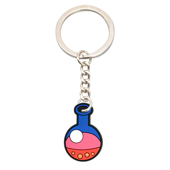 Wholesale  10 PCS Cartoon Keychain PVC Soft Rubber Keychain Accessories  Cute Pendant Keychain