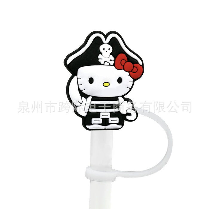 Wholesale 10pcs Silicone Cartoon Straw Cover JDC-SCR-KuaJ008