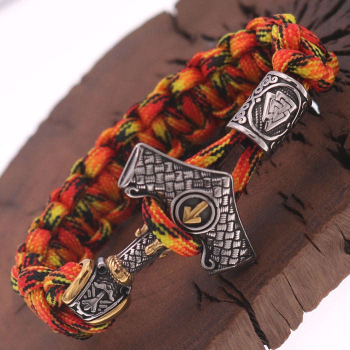 Wholesale Stainless Steel Men's Paracord Bracelet JDC-BT-HongG002