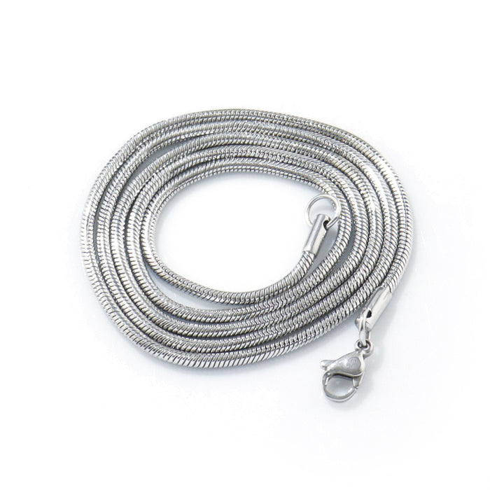 Wholesale Round snake bone chain, men's and women's necklace, titanium steel chain, collarbone chain, matching chain