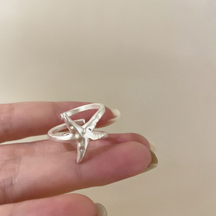 Wholesale Seaside Irregular Starfish Ring Women's Ring Women's Opening Adjustable