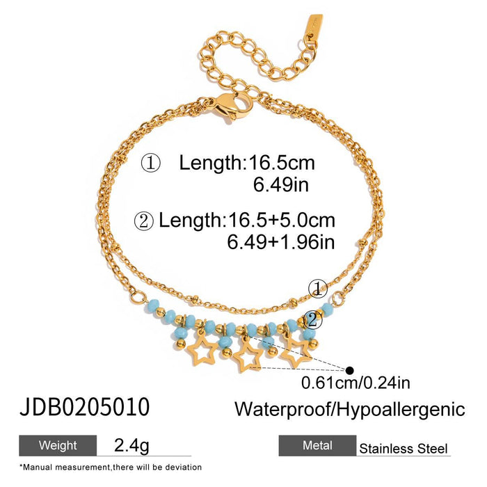 Wholesale Star-shaped design stainless steel women' s bracelet