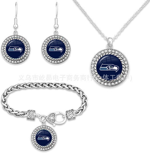 Wholesale Rugby Bracelet Necklace Earring Set
