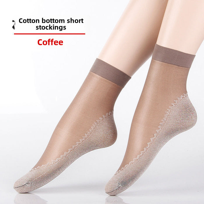 Wholesale Silk stockings, short socks, cotton soles, sweat absorbing and anti slip socks, anti hook silk midsole