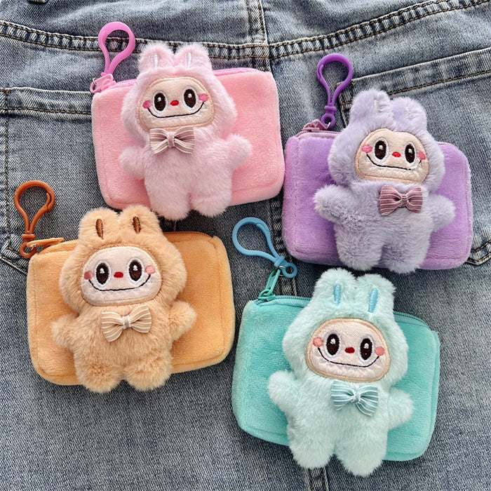 Wholesale Cute plush doll coin purse keychain Handbags