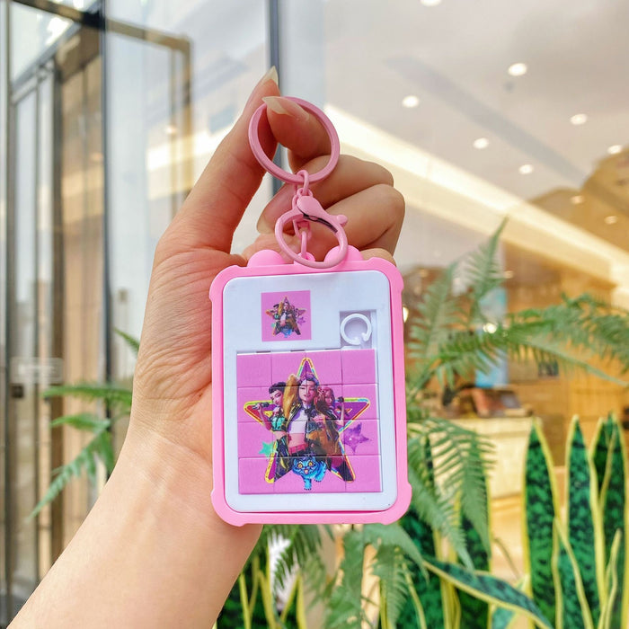Wholesale K-POP handheld puzzle PVC keychains