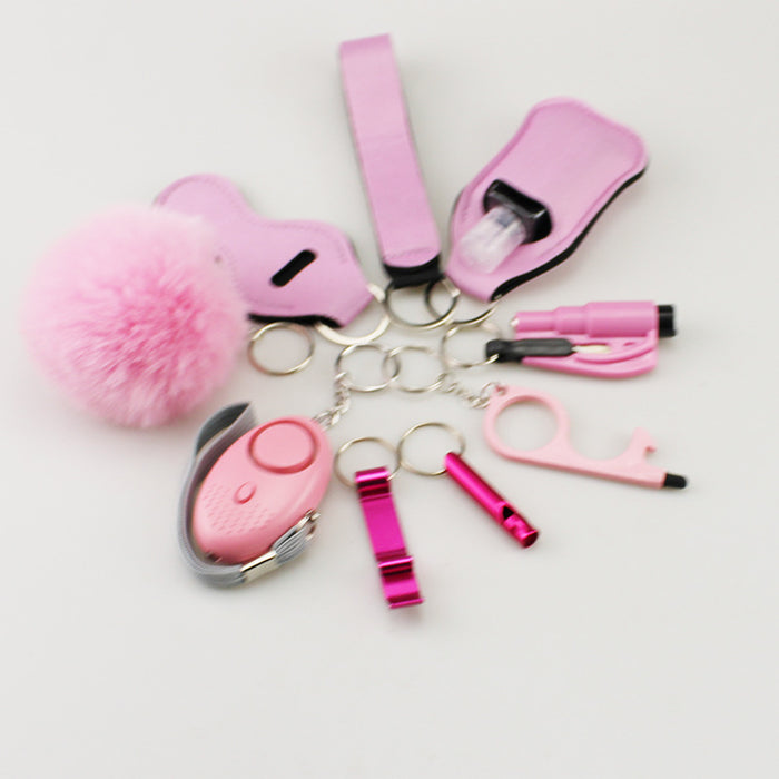 Wholesale White Neoprene 10 Piece Keychain Set Stylish Everyday Fashion Accessory
