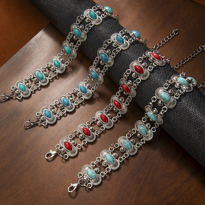 Wholesale Retro Turquoise Bracelet Bohemian Ethnic Style Bracelet