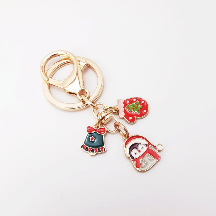 Wholesale Christmas Santa Claus Christmas Tree Keychain JDC-KC-QiChen002