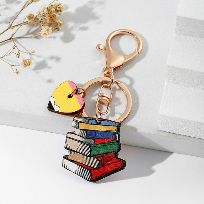 Wholesale Teacher's Day TEACHER Wooden Keychain JDC-KC-RongR023