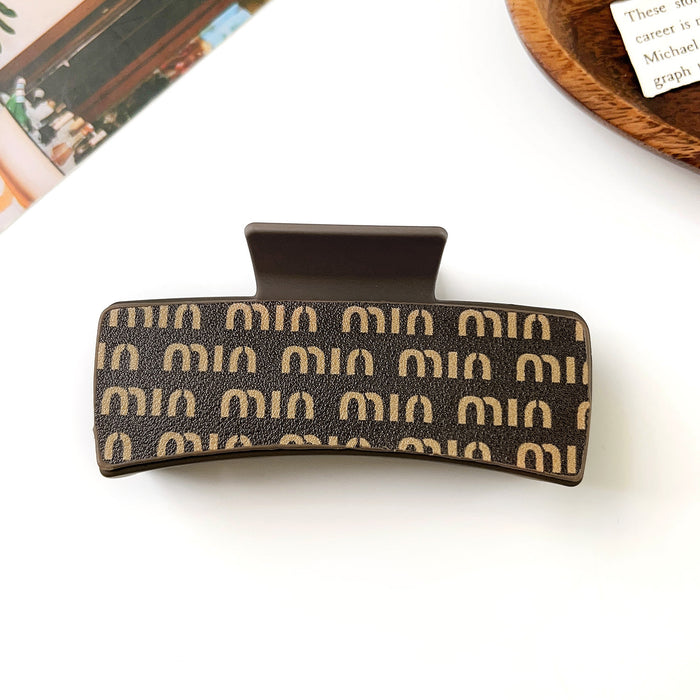 Wholesale Pu Printed Shark Clip Western Style Retro Leather Hairpin Hair Grabber Hair Accessories