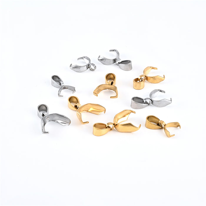 Wholesale Electroplated Gold Stainless Steel Melon Seed Buckle DIY Pendant Accessories JDC-DIY-ShuangN005