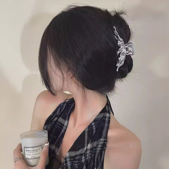 Wholesale Biochemical butterfly hair clip, liquid metal wind grip clip, shark clip, niche hair accessory