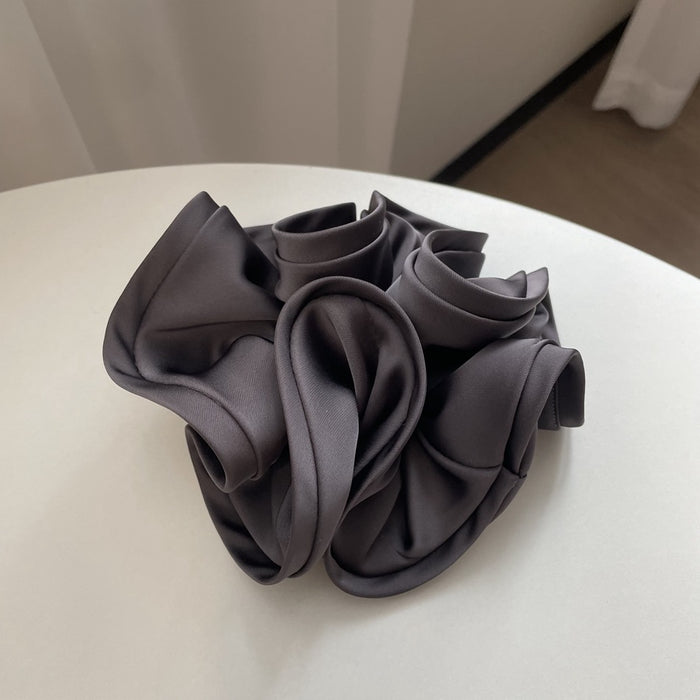 Wholesale Oversized Fungus Edge Flower Bud Satin Hair Tie JDC-HS-QZ005