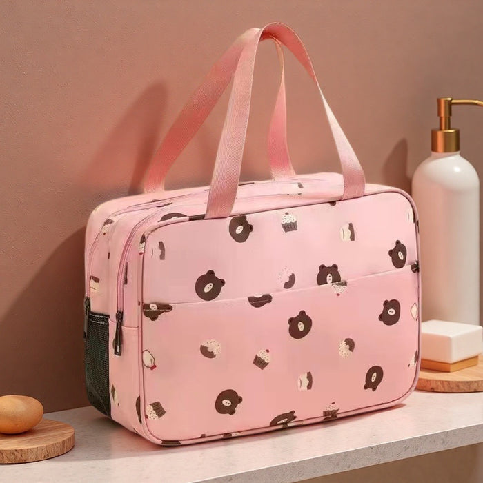 Wholesale Modern Simple Style Dry Wet Separation Toiletry Bag Waterproof Oxford Travel Cosmetic Organizer Large Capacity Handbag
