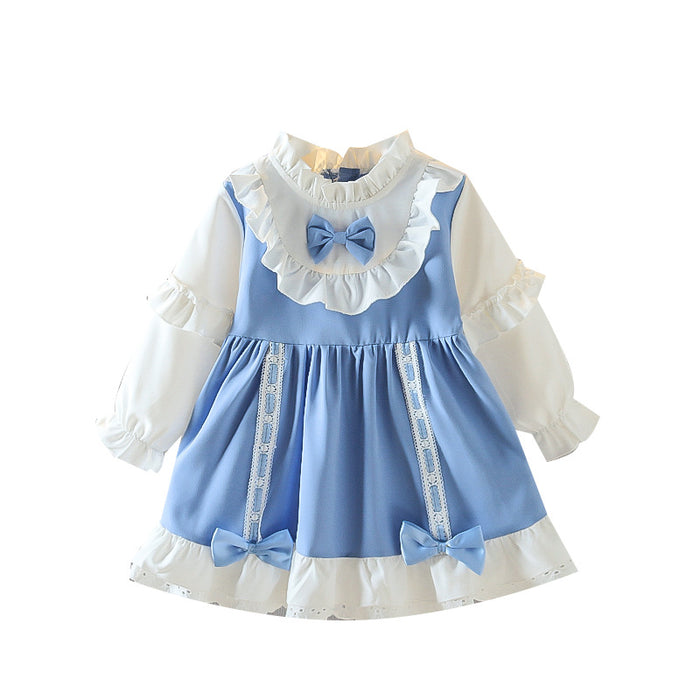 Wholesale Bow Lace Princess Dress Children's Dress JDC-CTS-MianY032