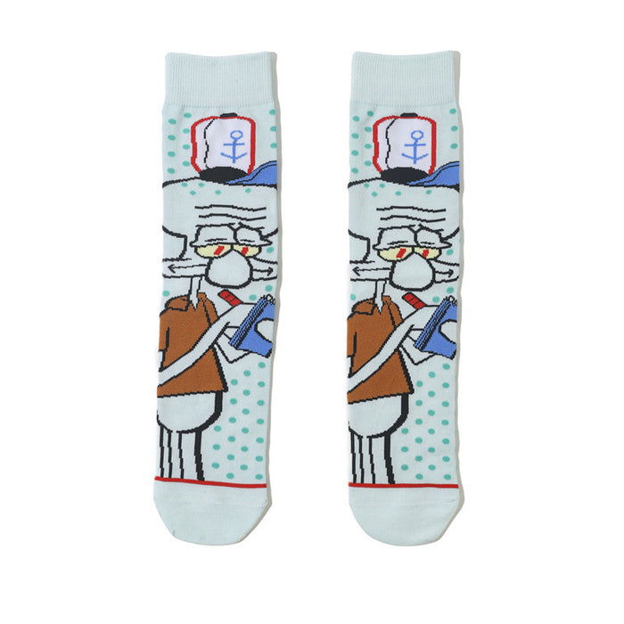 Wholesale cartoon tide socks female male socks sponge socks long cotton socks