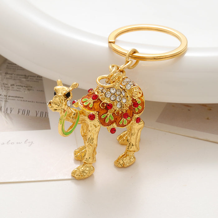 Wholesale Diamond Camel Alloy Keychain JDC-KC-ChaoK040