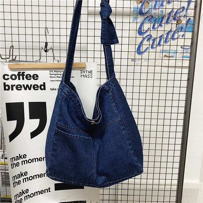 Wholesale Denim Shoulder Large Capacity Tote Bag JDC-SD-GangL002