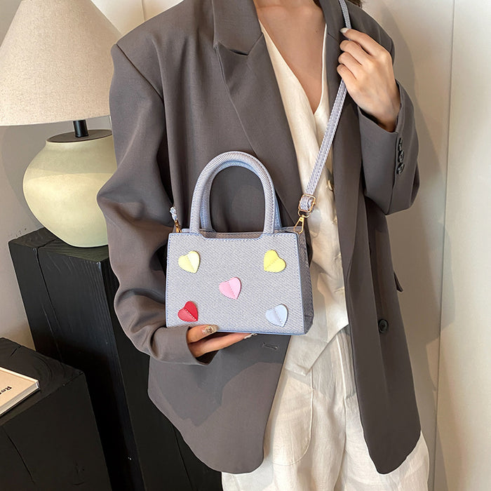 Wholesale Niche Design Love Commuter Shoulder Bag Vegetable Basket Bag JDC-SD-ShengShi011