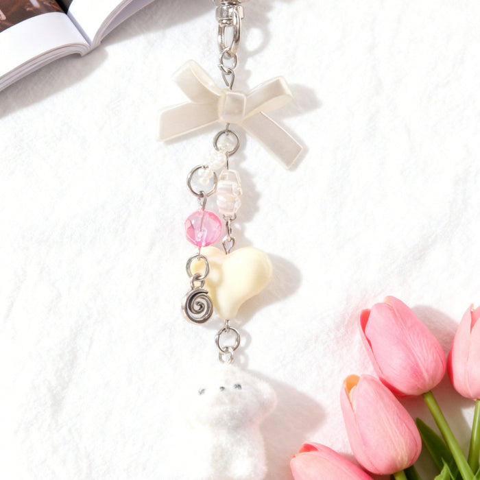 Wholesale Y2K Dark Style Cross Raccoon Butterfly Arrow Through Heart Keychain Pendant Zinc Alloy Boutique Resale Accessory