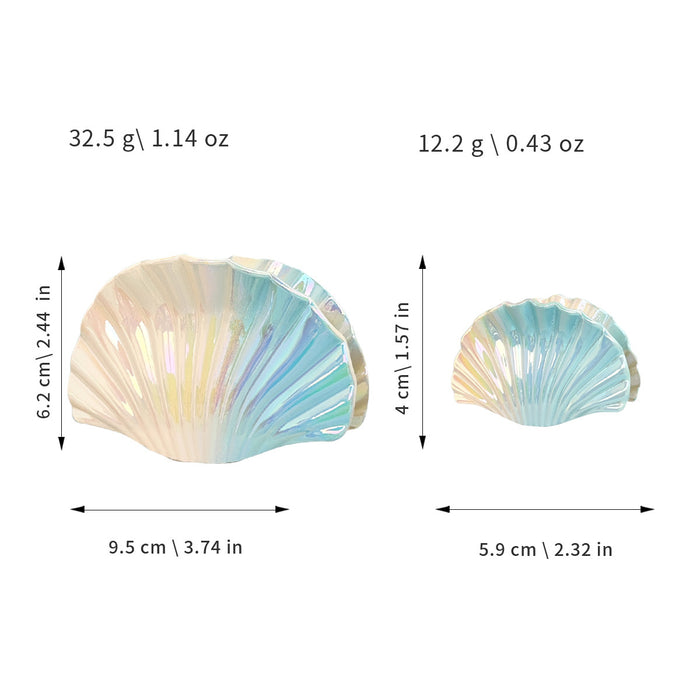 Wholesale Electroplated Plastic Hair Claw Clip with Gradient Shell Design Boutique
